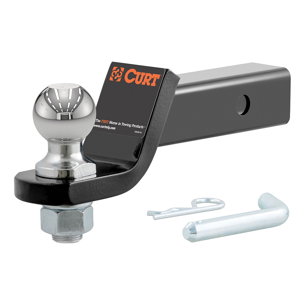image for CURT Loaded Ball Mount w/2″ Ball – 2″ Shank – 2″ Drop – 7,500 lbs