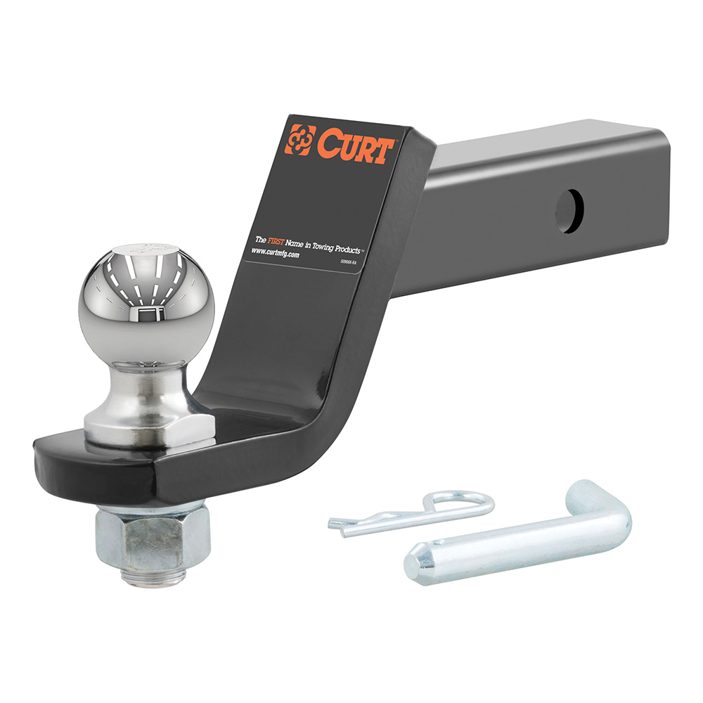 image for CURT Loaded Ball Mount w/2″ Ball – 2″ Shank – 4″ Drop – 7,500 lbs