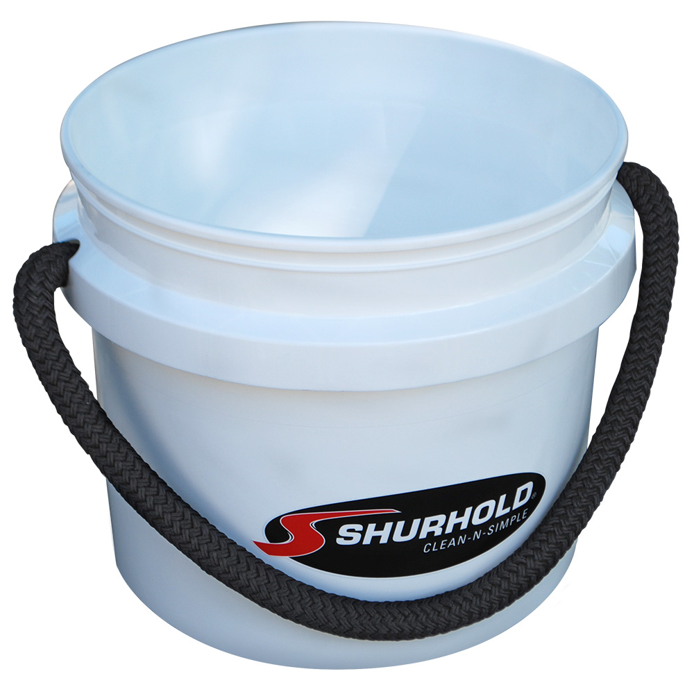 image for Shurhold World's Best Rope Handle Bucket – 3.5 Gallon – White