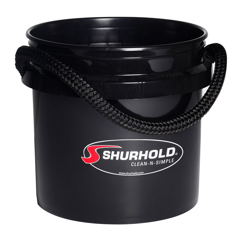 image for Shurhold World's Best Rope Handle Bucket – 3.5 Gallon – Black