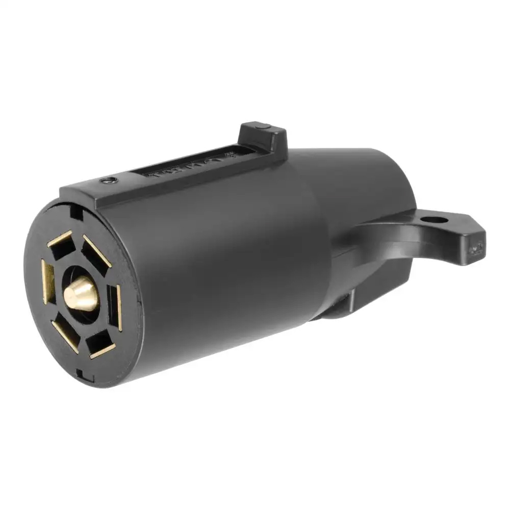 image for CURT 7-Way RV Blade Connector Plug – Trailer Side – Black Plastic