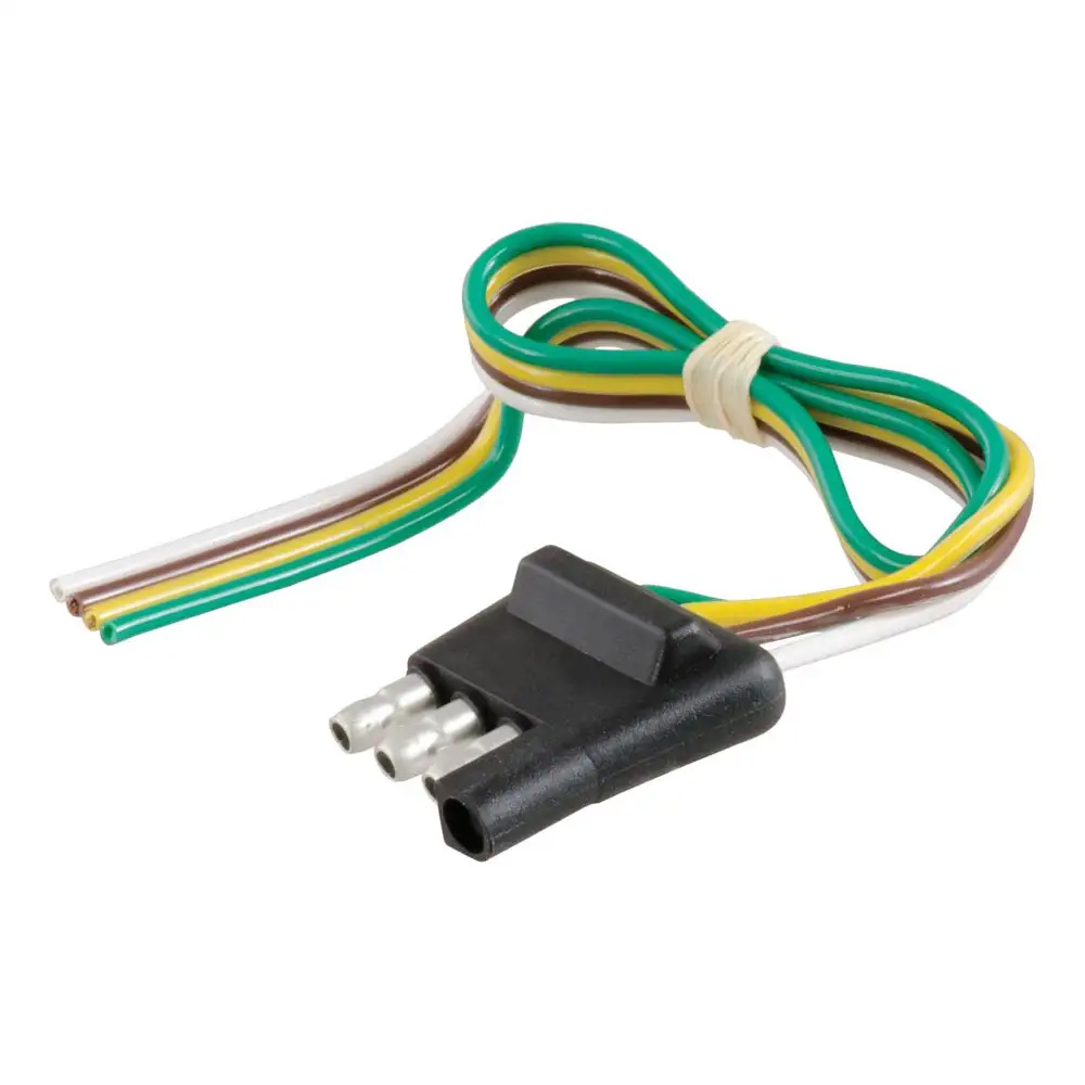 image for CURT 4-Way Flat Connector Plug w/12” Wires Trailer Side