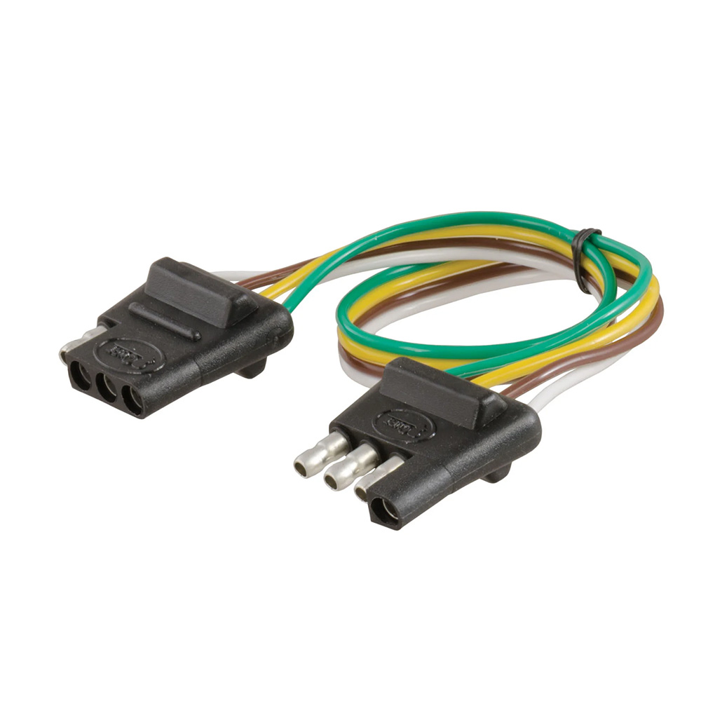 image for CURT 4-Way Flat Connector Plug & Socket w/12” Wires