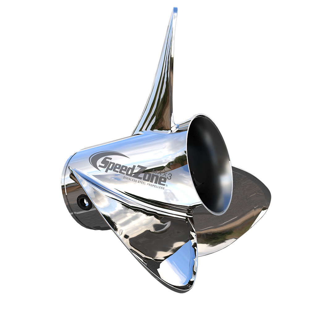 image for Turning Point SpeedZone Max3 – Right Hand – Stainless Steel Propeller – 3-Blade – 14.8″ x 23 Pitch