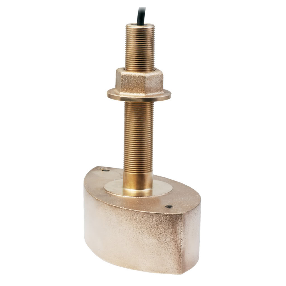 image for Echonautics Bronze Stem Thru-Hull CW Dual Frequency Transducer – 600W, 50/200kHz