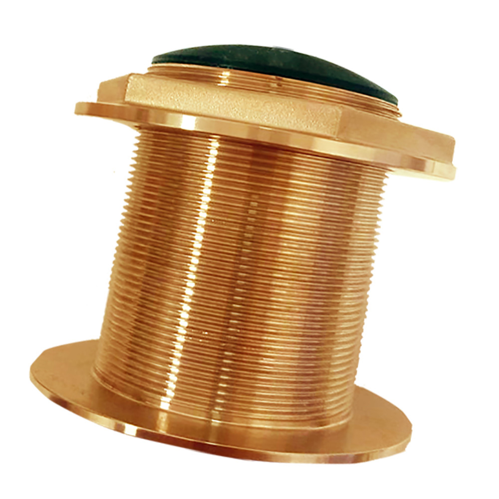 image for Echonautics Bronze Low-Profile Thru-Hull Medium-Frequency CHIRP Transducer – 1kW, 0° Tilt, 85-135kHz