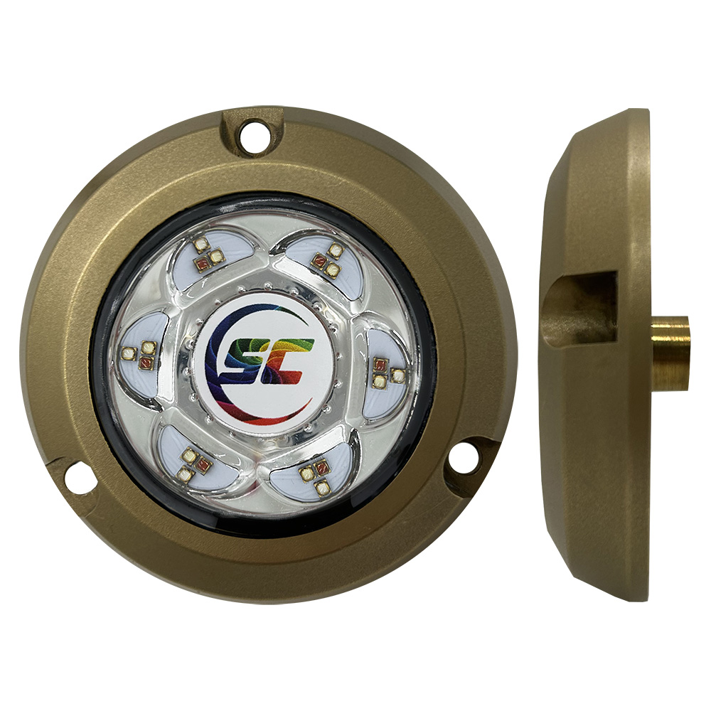 image for Shadow-Caster SC2 Series Bronze Surface Mount Underwater Light – Full-Color
