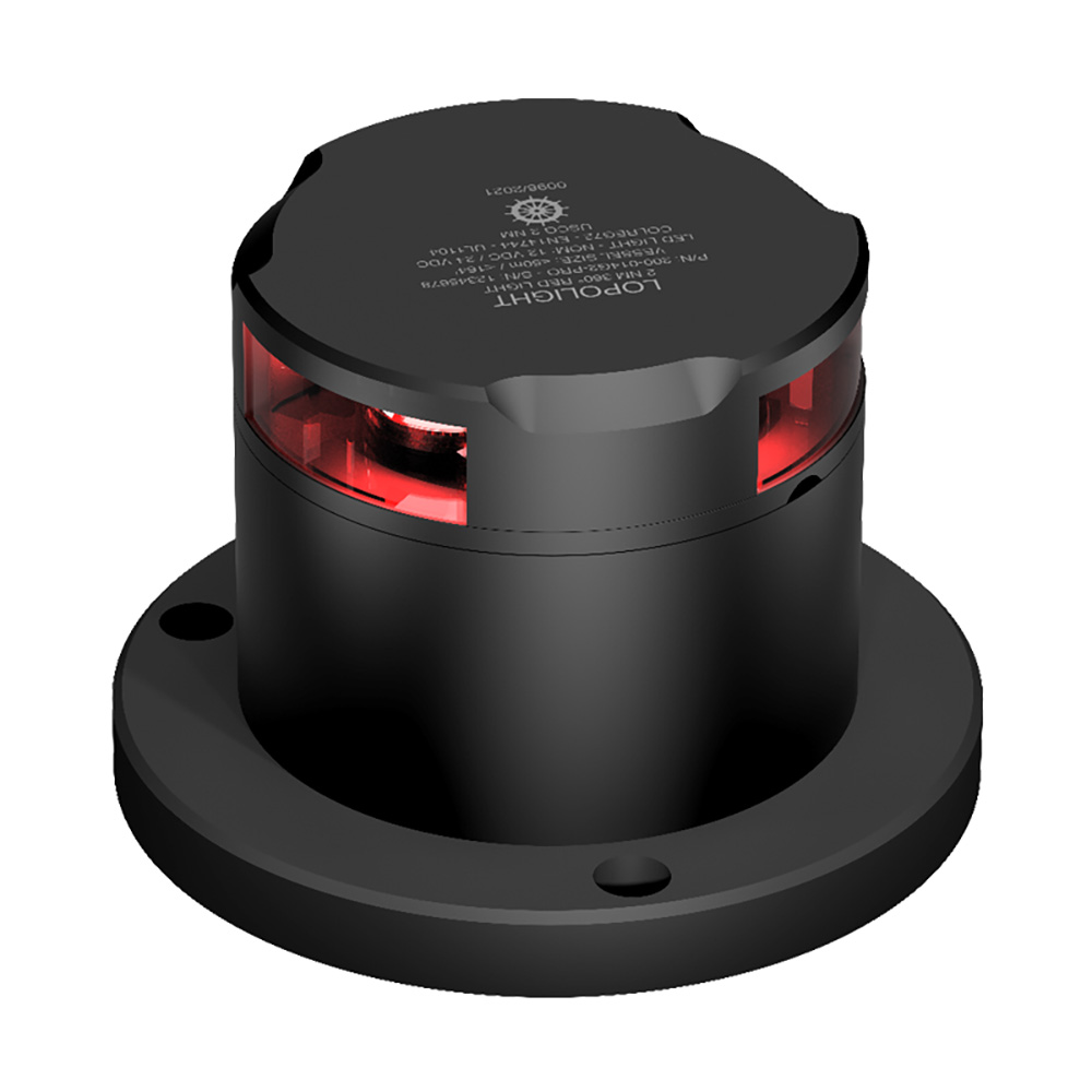 image for Lopolight 360-Degree Red Nav Light w/De-Icing Function – Black Housing