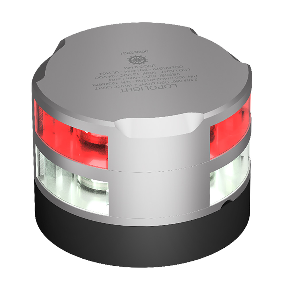 image for Lopolight 2nm 360° Red + 2nm 360° White – Silver Anodized