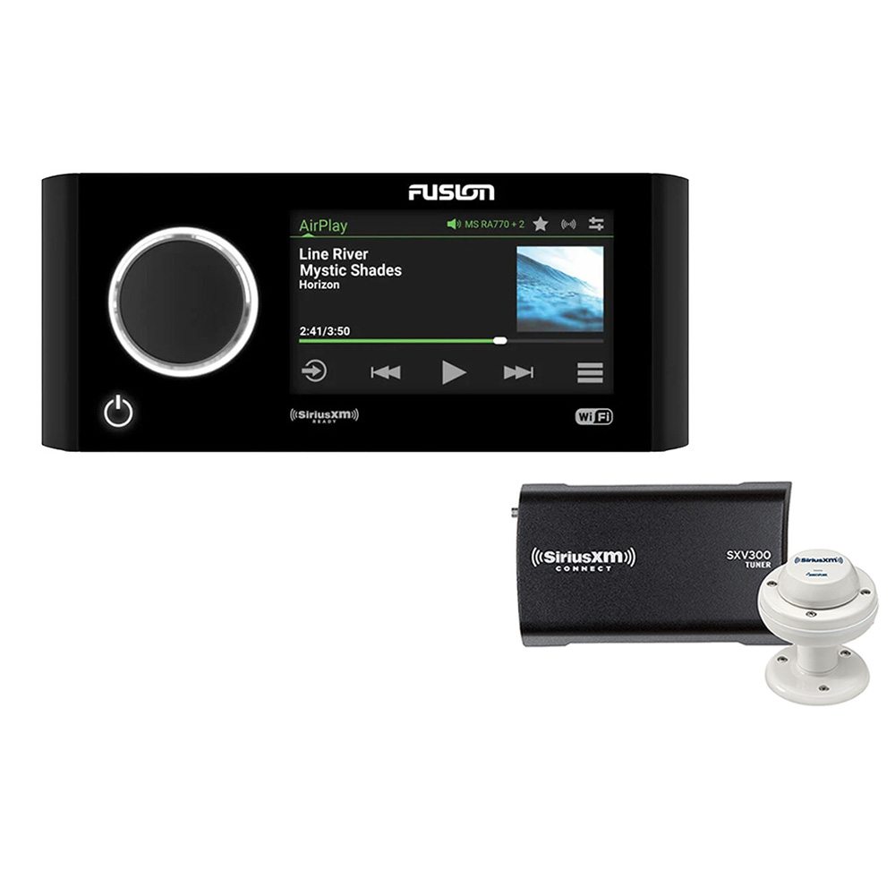 image for Fusion Apollo MS-RA770 Touchscreen AM/FM/BT/SiriusXM Stereo w/SiriusXM SXV300 Connect Tuner & Marine/RV Antenna
