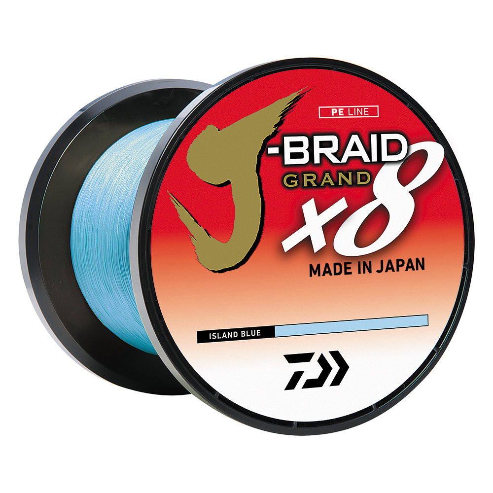 image for Daiwa J-BRAID x8 GRAND Braided Line – 10 lbs – 300 yds – Island Blue