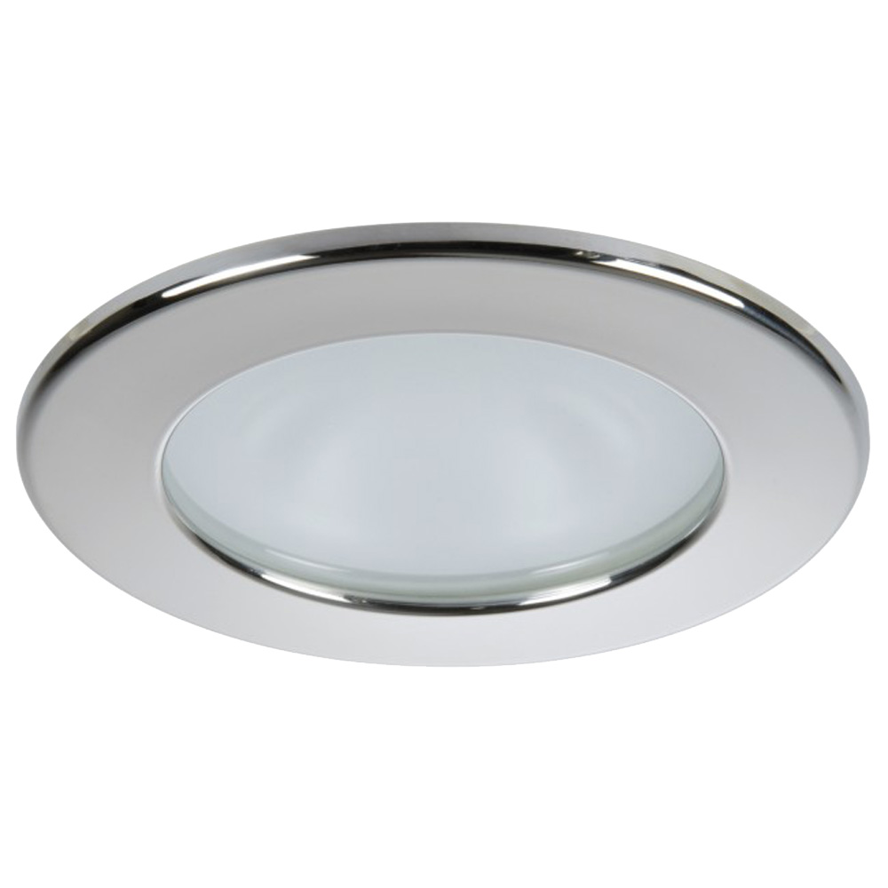 image for Quick Kai XP Downlight LED – 6W, IP66, Spring Mounted – Round Stainless Bezel, Round Warm White Light