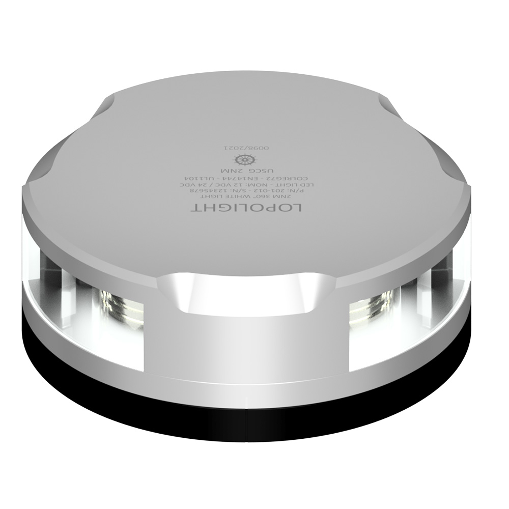 image for Lopolight 360-Degree Anchor Light w/Strobe – 2NM – Silver Housing w/FB Base