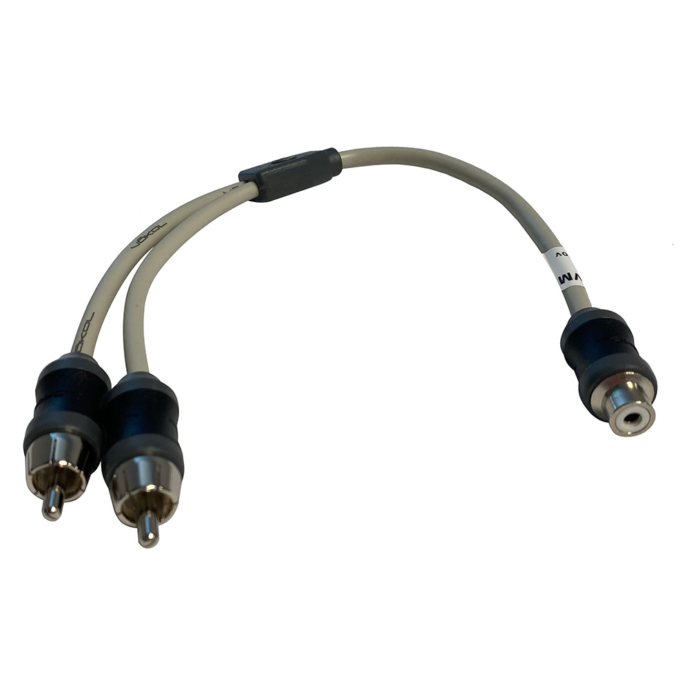 image for Marine Audio Adapter RCA Twisted Pair Y Adapter – 1 Female to 2 Male