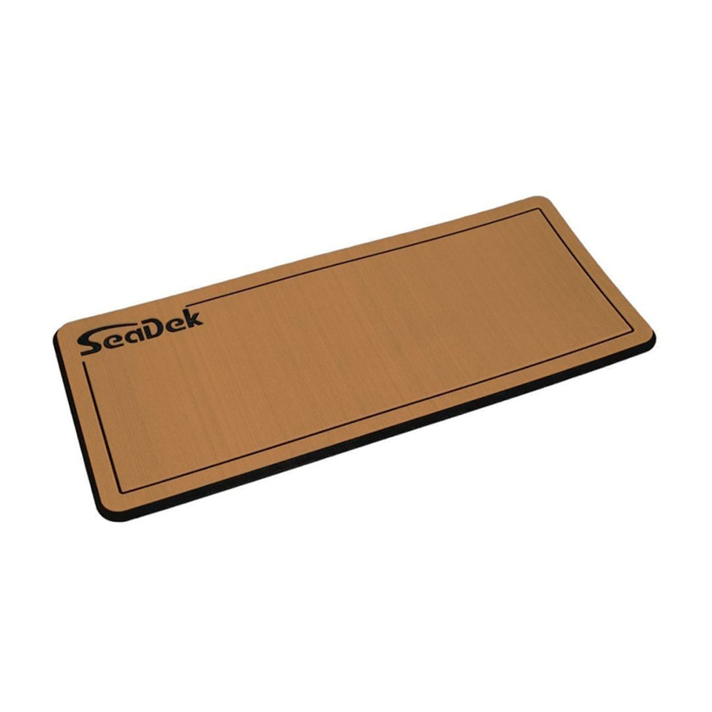 image for SeaDek 14” x 36″ 20mm Dual Density Small Helm Pad w/SeaDek Logo – Brushed Texture – Mocha/Black (355.6mm x 914.4mm x 20mm)