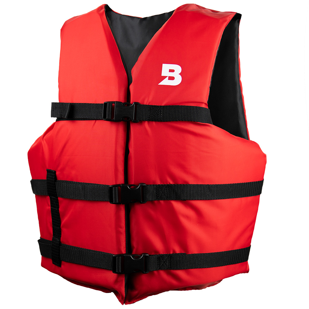 image for Bluestorm Type III General Boating Adult Universal Foam Life Jacket – Red