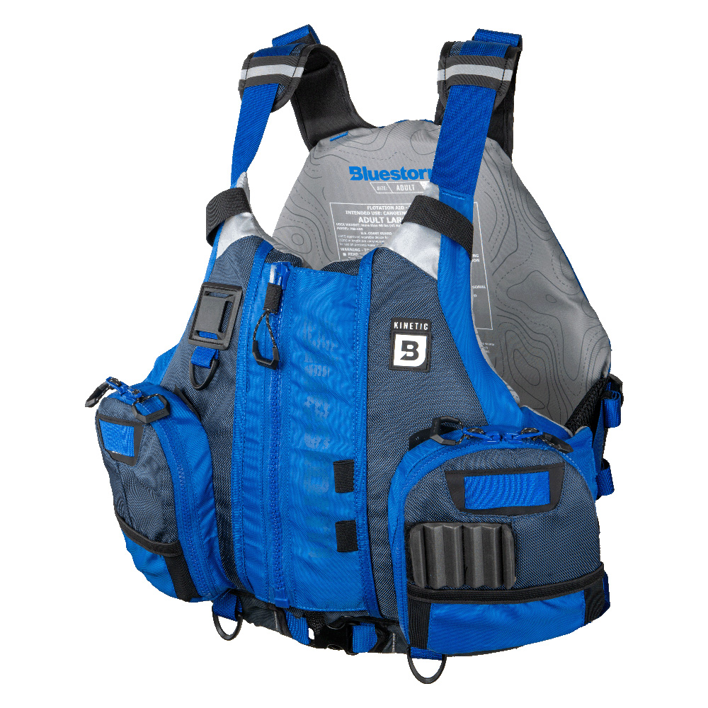 image for Bluestorm Kinetic Kayak Fishing Vest – Deep Blue – S/M