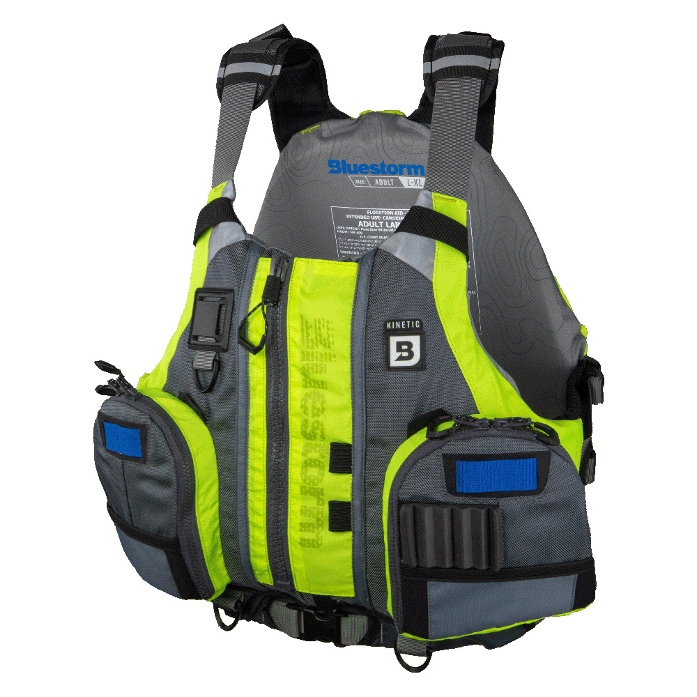 image for Bluestorm Kinetic Kayak Fishing Vest – Hi-Vis – L/XL