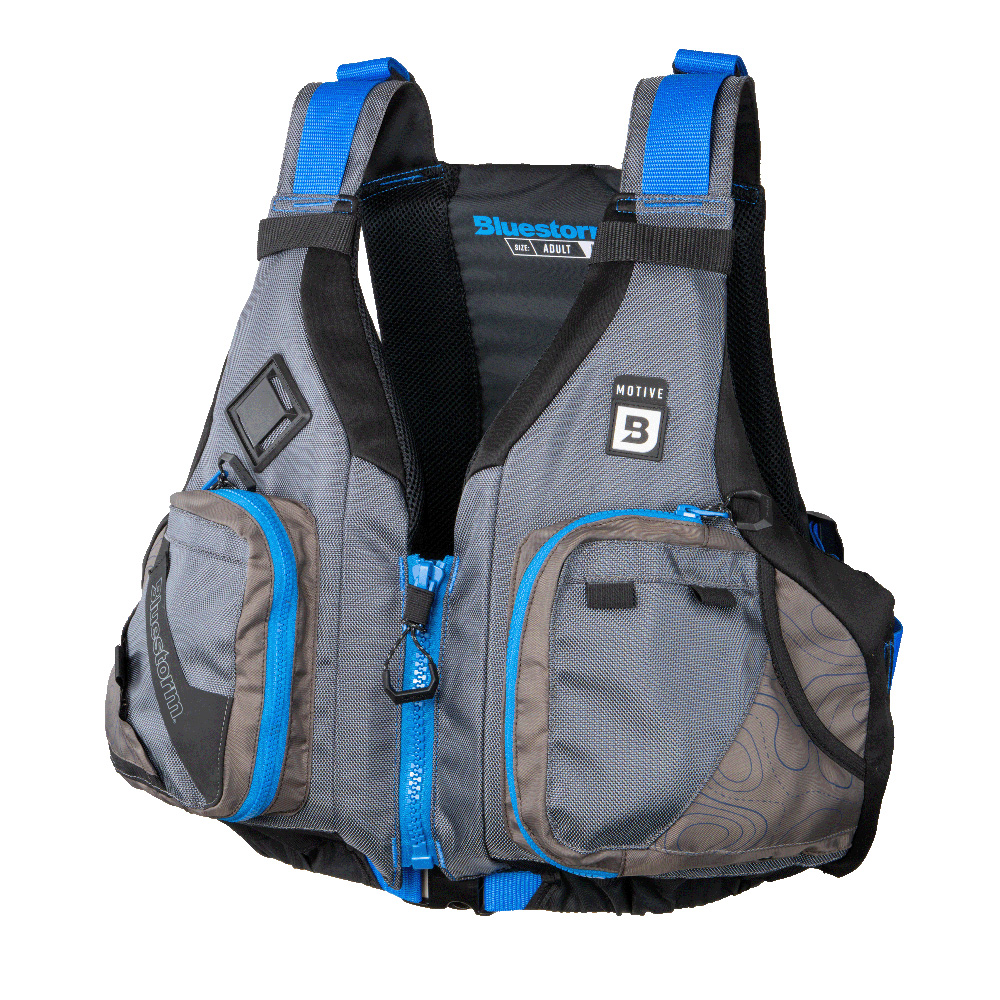 image for Bluestorm Motive Kayak Fishing Vest – Deep Blue – S/M