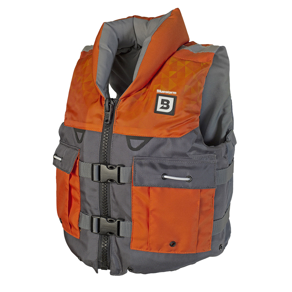 image for Bluestorm Classic Youth Fishing Life Jacket – Optic Orange