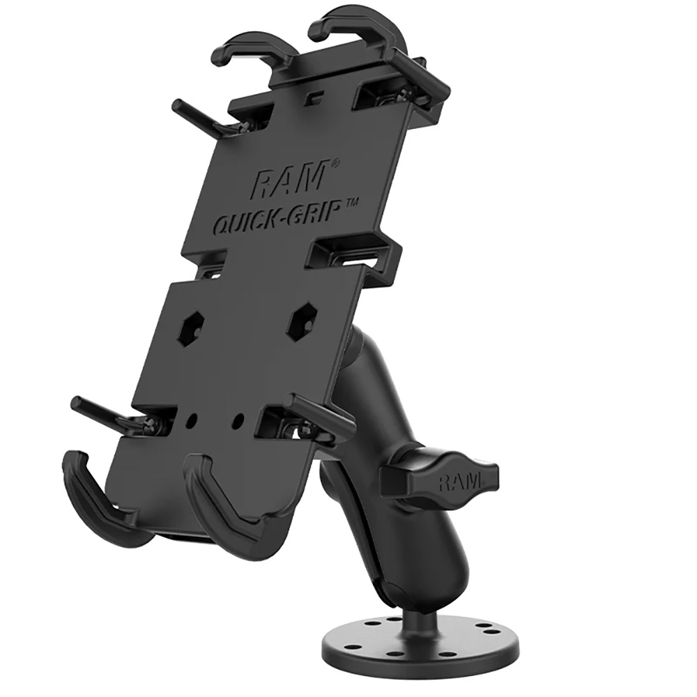 image for RAM Mount RAM® Quick-Grip™ XL Spring-Loaded Phone Mount w/Drill-Down Base