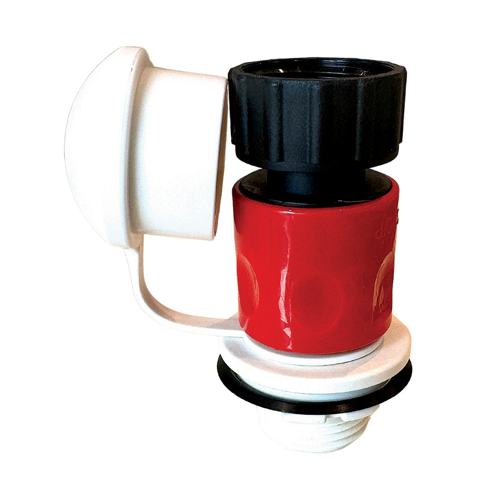 image for Flush-M Mercury Motors Flush Quick Release Port w/90° Elbow – White