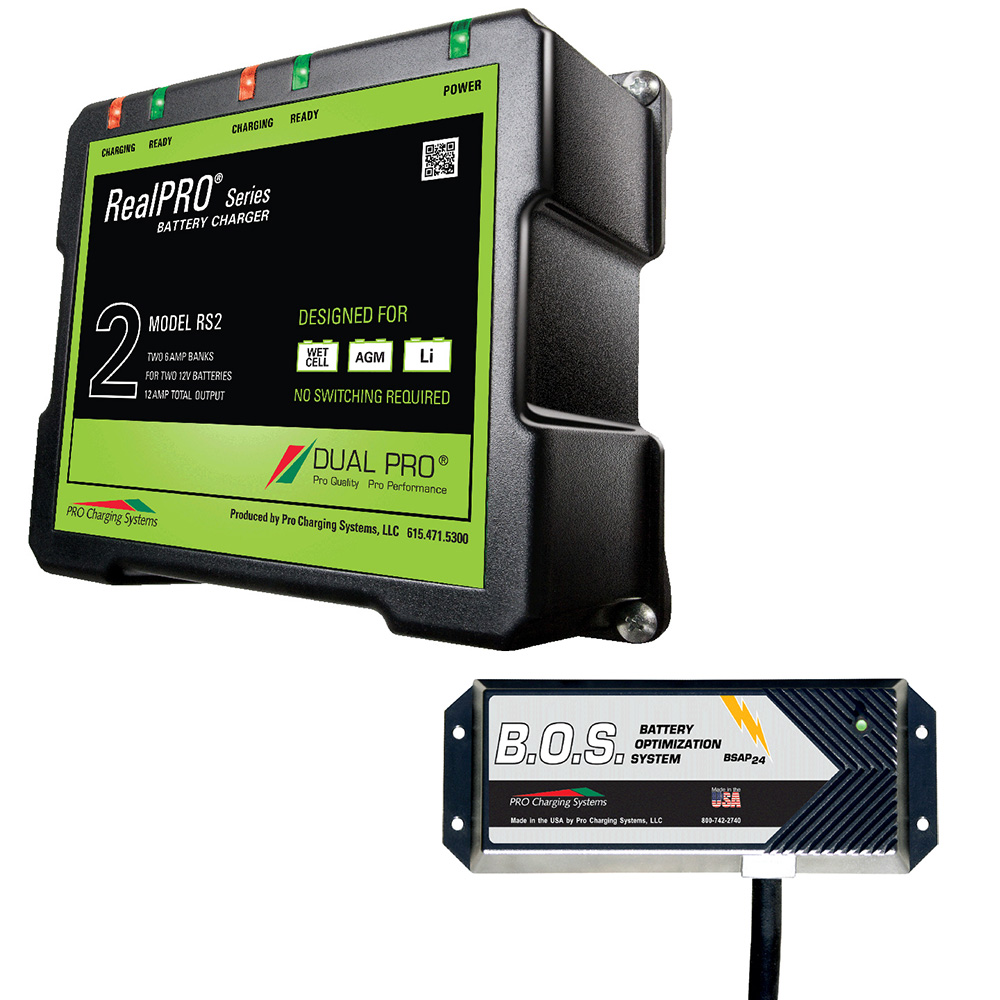 image for Dual Pro RS2 2 Bank Battery Charger w/2 Bank B.O.S.