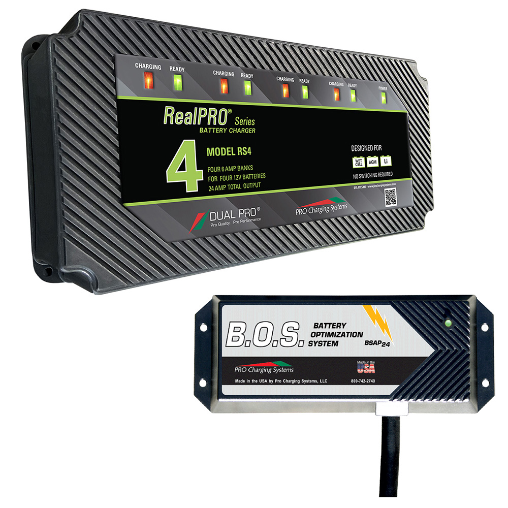 image for Dual Pro RS4 4 Bank Battery Charger w/2 Bank B.O.S.