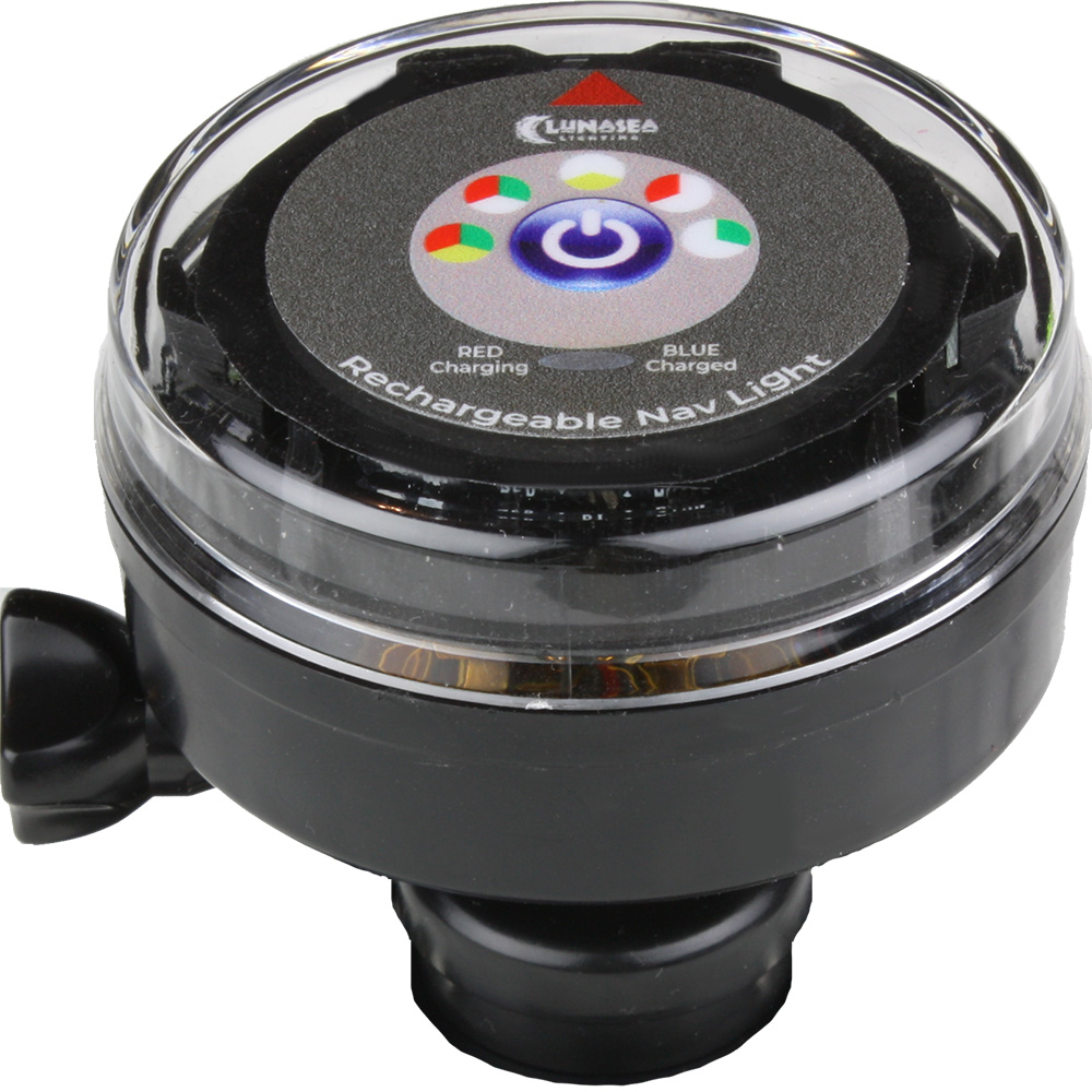 image for Lunasea Rechargeable Tri-Color Portable Navigation Light (No Mount) – Black