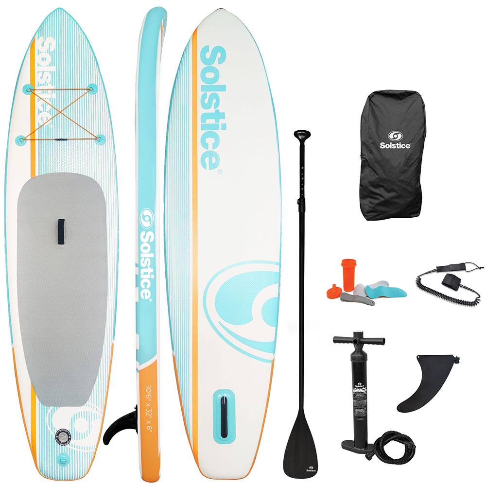 image for Solstice Watersports 10’6″ Cruiser Inflatable Stand-Up Paddleboard Kit – Orange