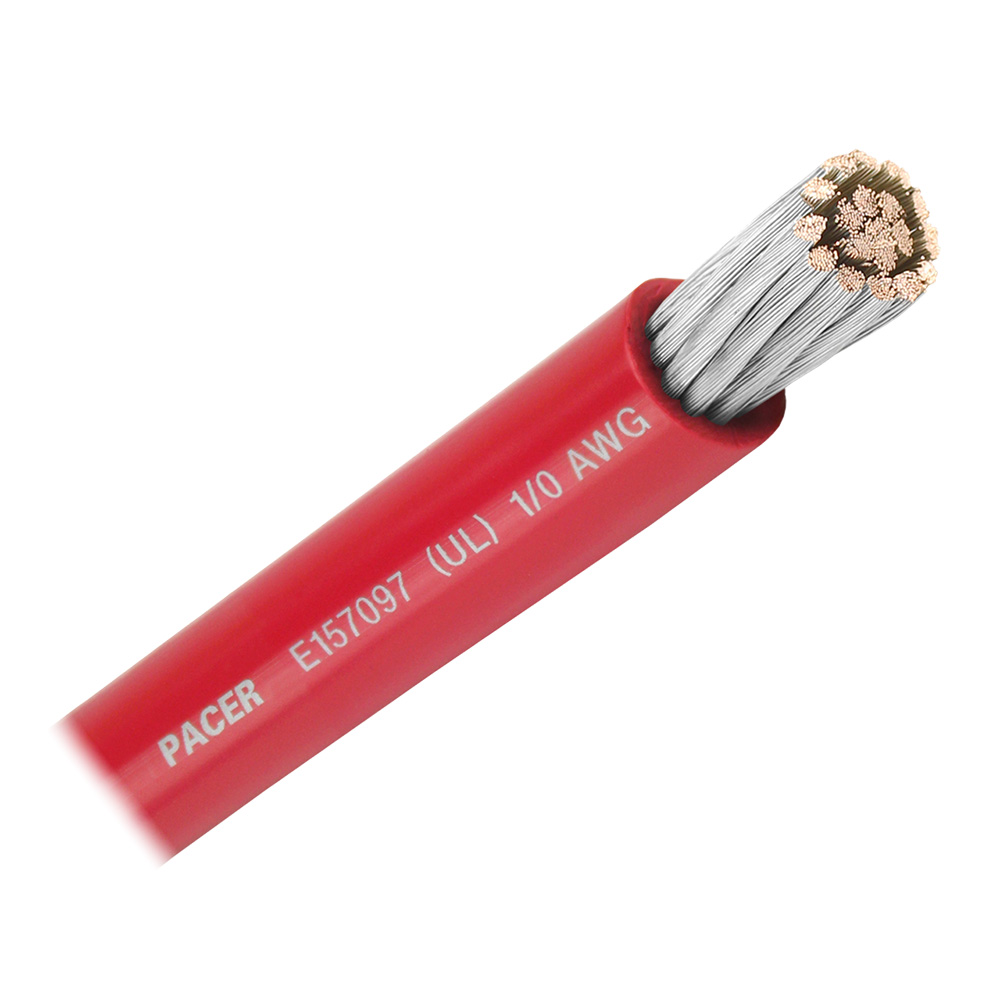 image for Pacer Red 1/0 AWG Battery Cable – 50′