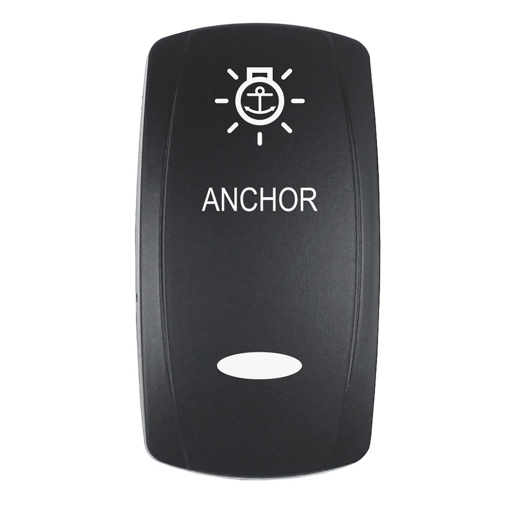 image for Pacer Actuator – ‘ANCHOR’ f/V Series Contura Switches – Black – Laser Etched (Top/Bottom Light)