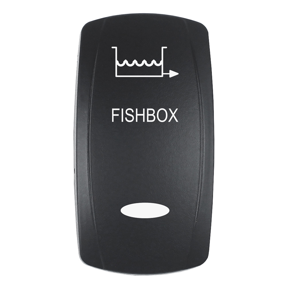 image for Pacer Actuator – ‘FISHBOX’ f/V Series Contura Switches – Black – Laser Etched (Top/Bottom Light)