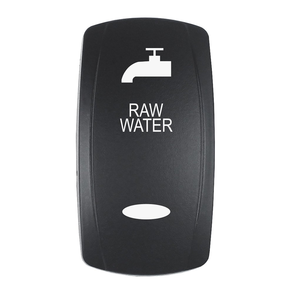 image for Pacer Actuator – ‘RAW WATER’ f/V Series Contura Switches – Black – Laser Etched (Top/Bottom Light)