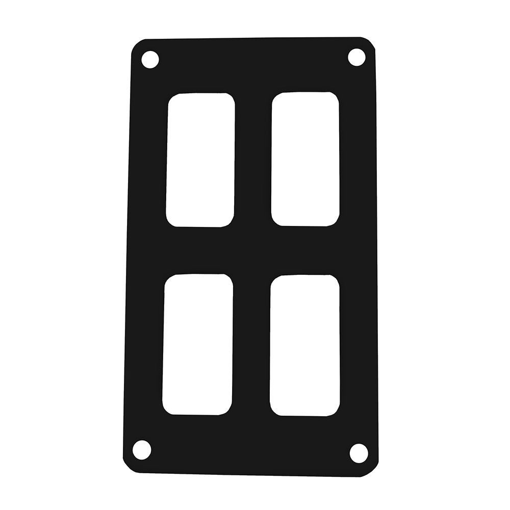 image for Pacer Switch Panel – 2 Switch & 2 Row – 3″ x 4.75″ – Black Powder Coated Aluminum