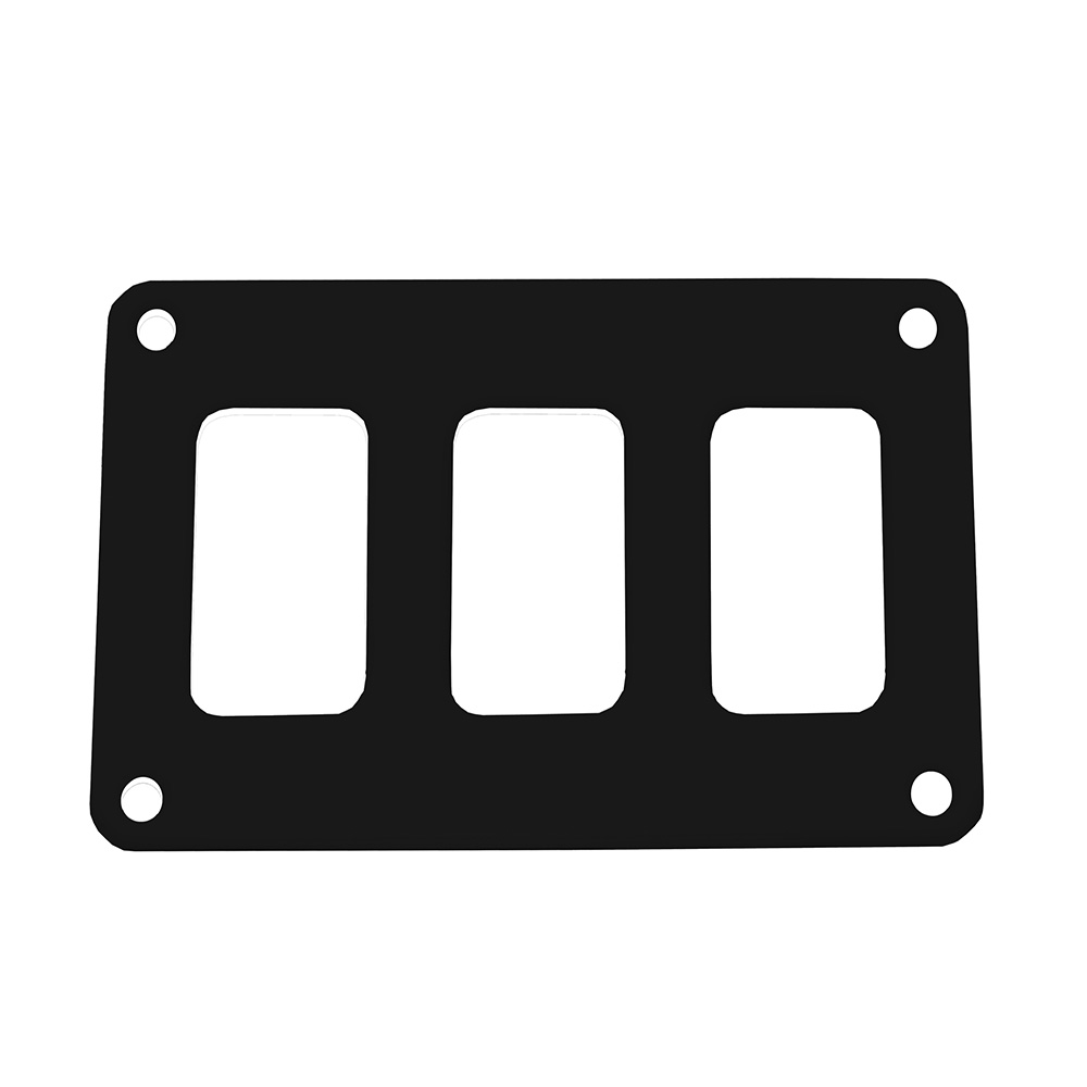 image for Pacer Switch Panel – 3 Switch & 1 Row – 4.25″ x 2.75″ – Black Powder Coated Aluminum