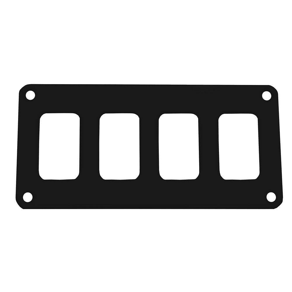 image for Pacer Switch Panel – 4 Switch & 1 Row – 5.5″ x 2.75″ – Black Powder Coated Aluminum