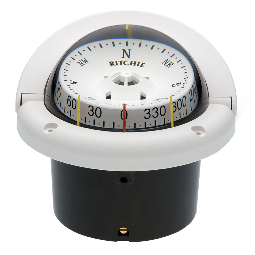 Ritchie HF-743W Helmsman Compass - Flush Mount - White CD-10535