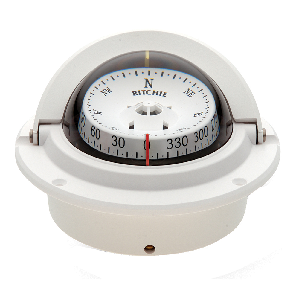 Ritchie F-83W Voyager Compass - Flush Mount - White CD-10537