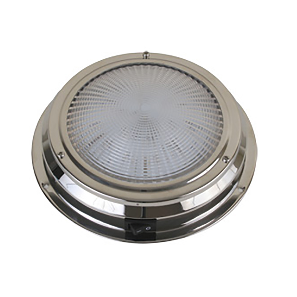 image for Scandvik LED Dome Light – Traditional – Stainless Steel – 5.5″ – 12V