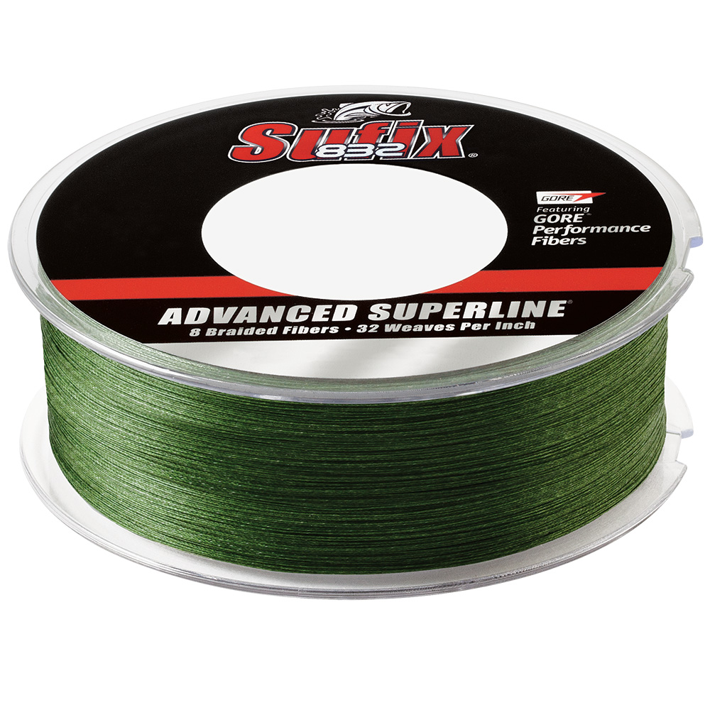 image for Sufix 832 Braid – 50lb – Low-Vis Green – 600 yds