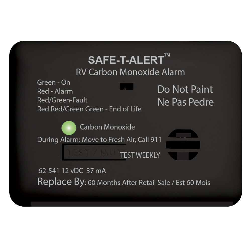 image for Safe-T-Alert 62 Series Carbon Monoxide Alarm – 12V – RV Surface Mount – Black