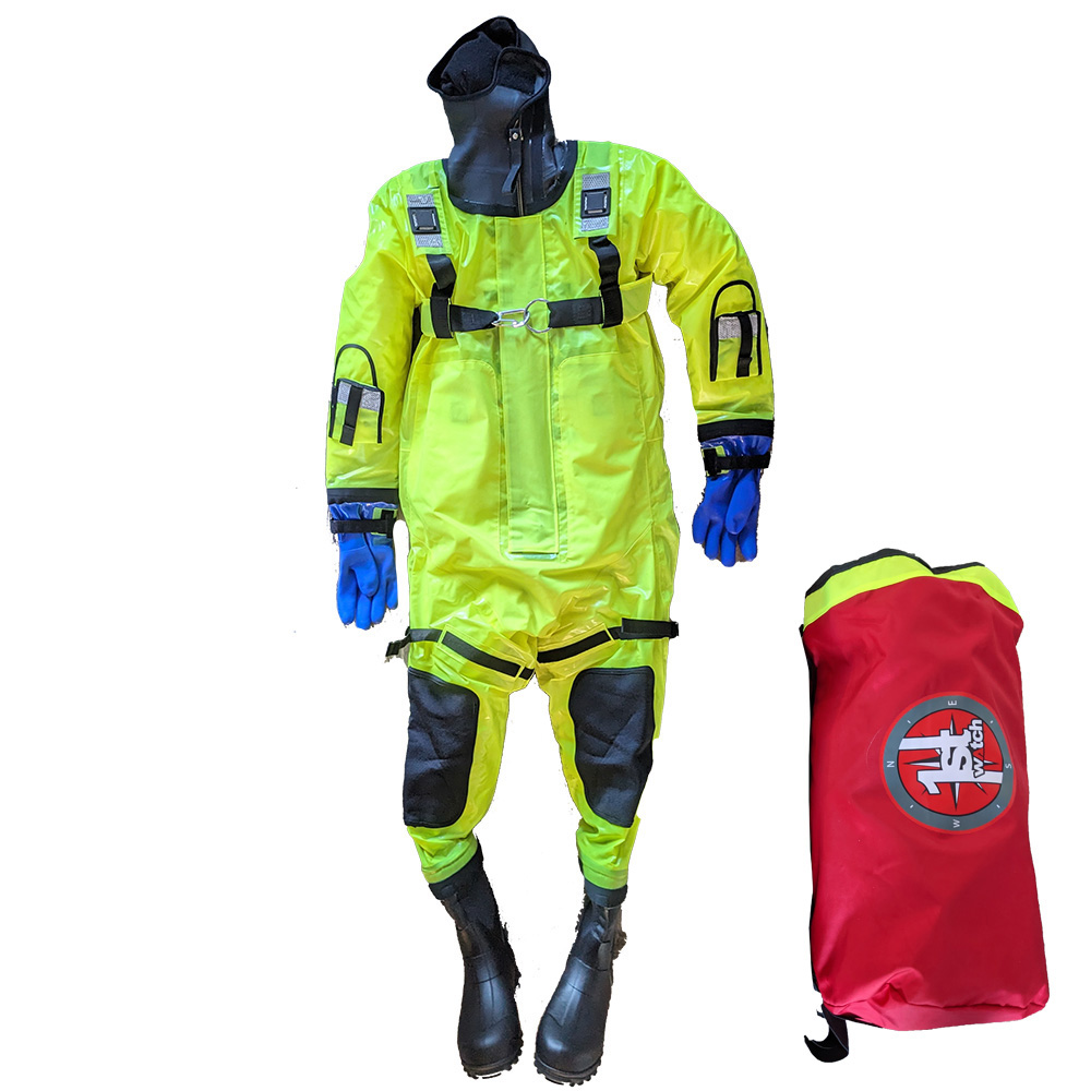 image for First Watch RS-1008 Ice Rescue Suit Hi-Vis Yellow – Jumbo (Built to Fit Over 6′)