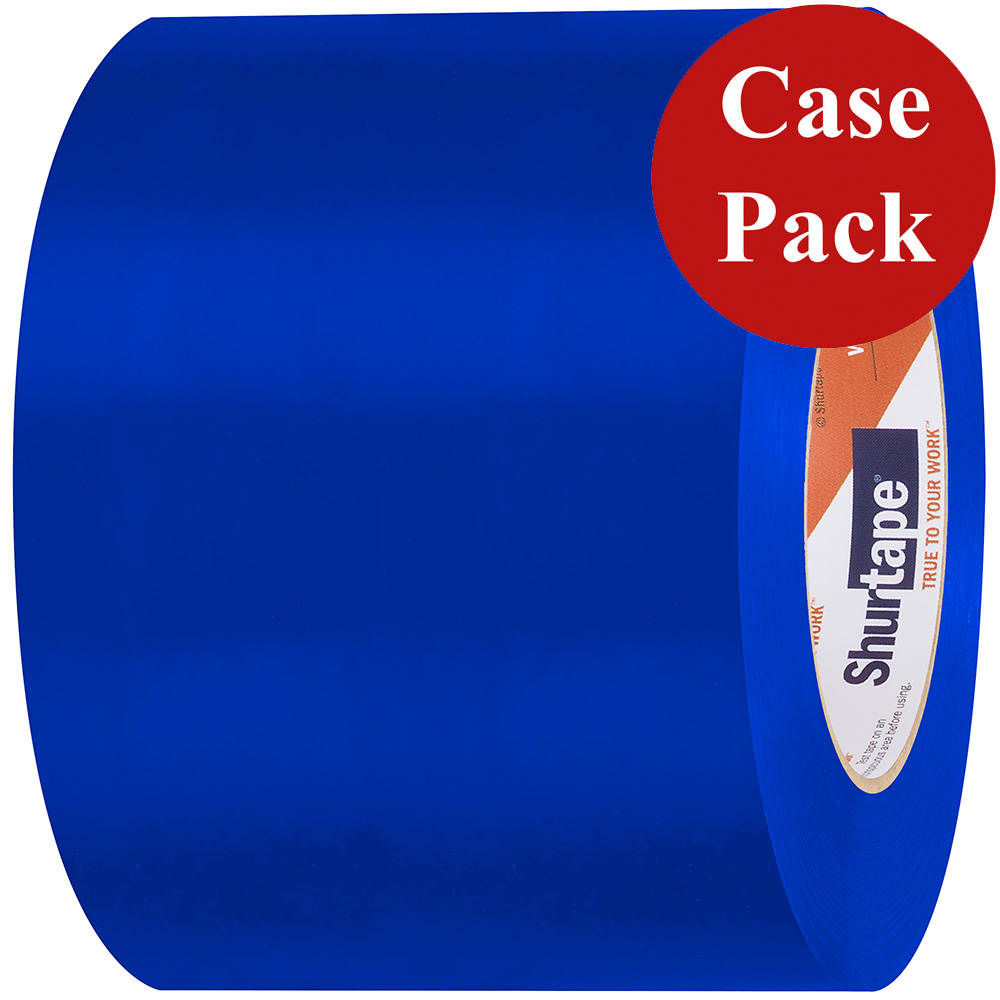 image for Shurtape UV-Resistant Marine Heat Shrink Tape – 96MM x 55M Roll – Straight Edge Blue *Case of 12 Rolls*