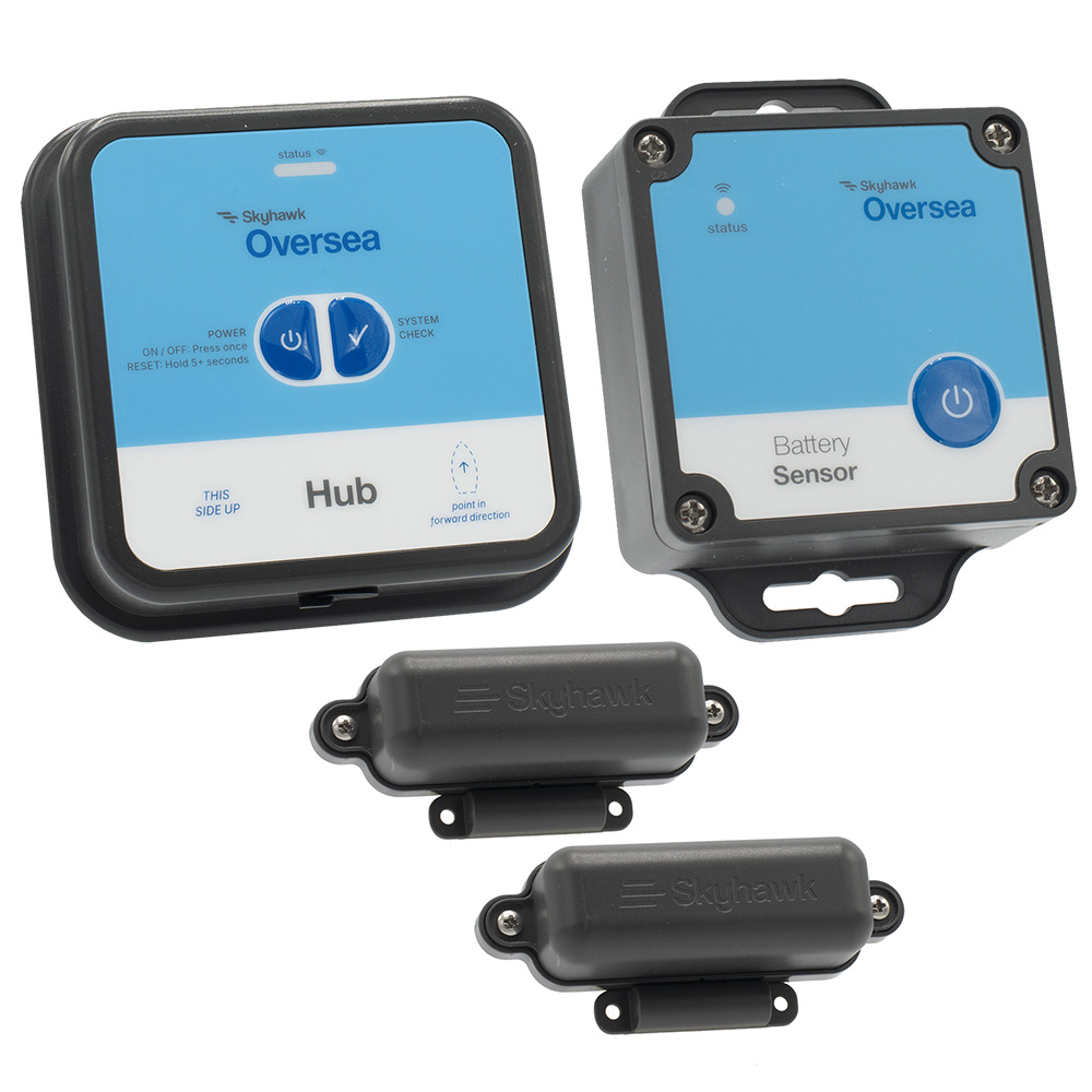 image for Skyhawk Oversea Pontoon Bundle Hub – 1 Oversea Hub, 1 Battery Sensor & 2 Entry Sensors