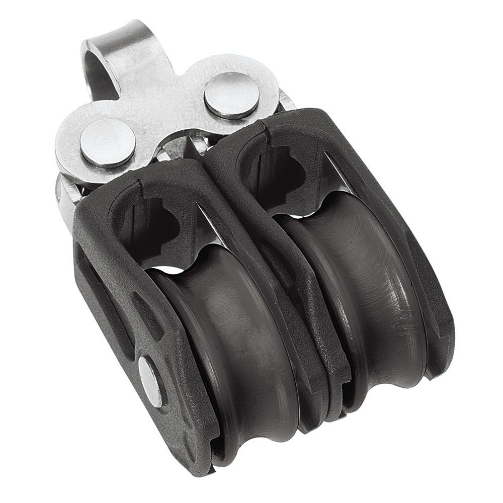 image for Barton Marine Size 0 20mm Plain Bearing Pulley Block Double Fixed Eye