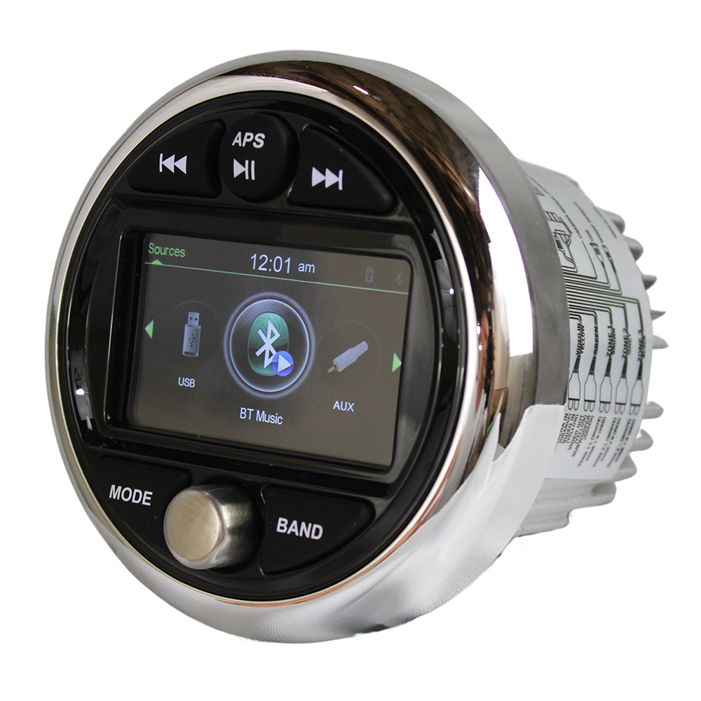 image for Banshee Marine 3″ Gauge Style Radio w/Bluetooth