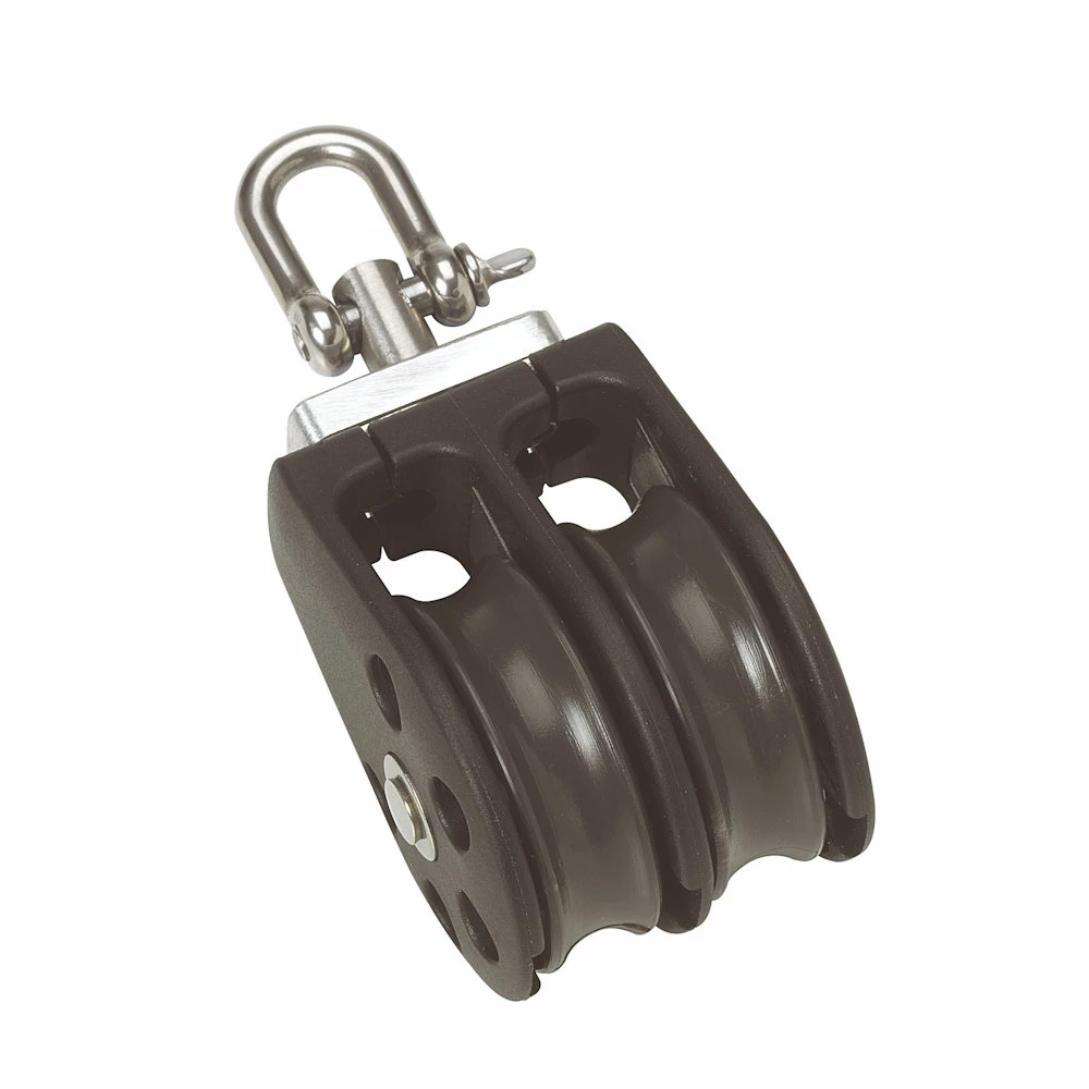 image for Barton Size 1 30mm Plain Bearing Pulley Block Double w/Swivel