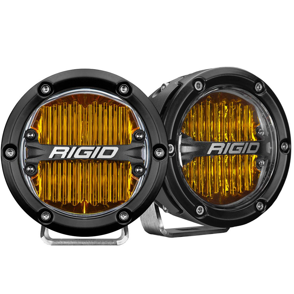 image for RIGID Industries 360-Series 4″ LED SAE Fog Beam – Yellow – Set of 2