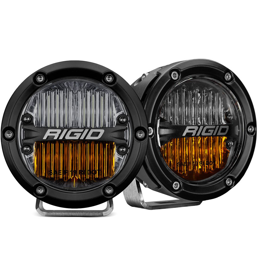 image for RIGID Industries 360-Series 4″ LED SAE Fog Beam – Yellow/White – Set of 2